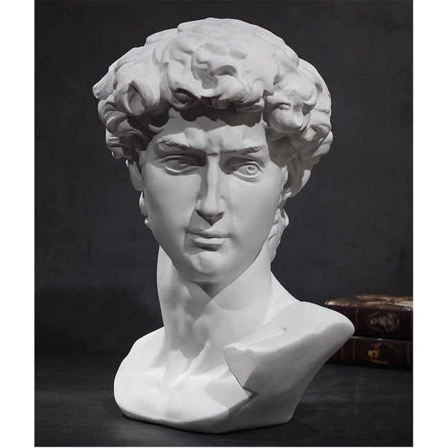 David Head, gedeeltelijke replica van het volledige standbeeld van Michelangelo's David