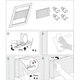Solo Roof Window Pleated Blind, No Drilling Required, with Suction Cups, Opaque Folding Roller Blind, Includes All Mounting Parts, 36.3 x 80 cm, Grey