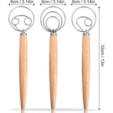 garde, Deense garde, 3 stuks, deegmixer, 33 cm, brooddeeg, garde, eiermixer voor keuken, brood, deeg, cake, gebak