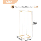 Set van 2 hoge gouden bruiloftsdecoraties, bloemenhouders voor bruiloften en evenementen