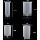 Kaarsenvormen voor gieten, siliconen kaarsvorm, pijlerkaarsvormen, siliconen, kaarsvorm, siliconen, verpakking van 4