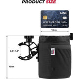 Bidonhouder voor op de fiets, Oxford-stof, universele waterfleshouder met netvak, bekerhouder voor kinderwagen, motorfiets, fiets, rolstoel, scooter, boot