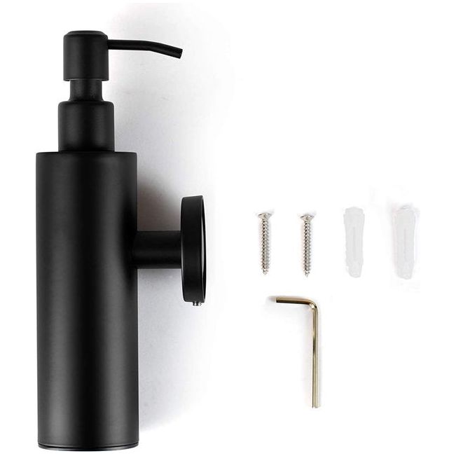 Zeeppomphouder Zwart RVS inclusief Zeepdispensers | Double Zeeppomphouder Zwart RVS inclusief Zeepdispensers | Double