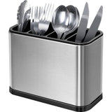 Bestekhouder, 4-delig, voor keuken, eetkamer, afdruipbak, bestekbak voor keukengerei, bestekorganizer, caddy houder, spoelruimte, roest- en krasvrij roestvrij staal, antislip