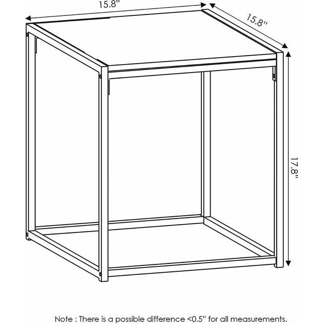 Camnus Bijzettafel met 1 legplank, hout, 40 x 40 x 45,29 cm