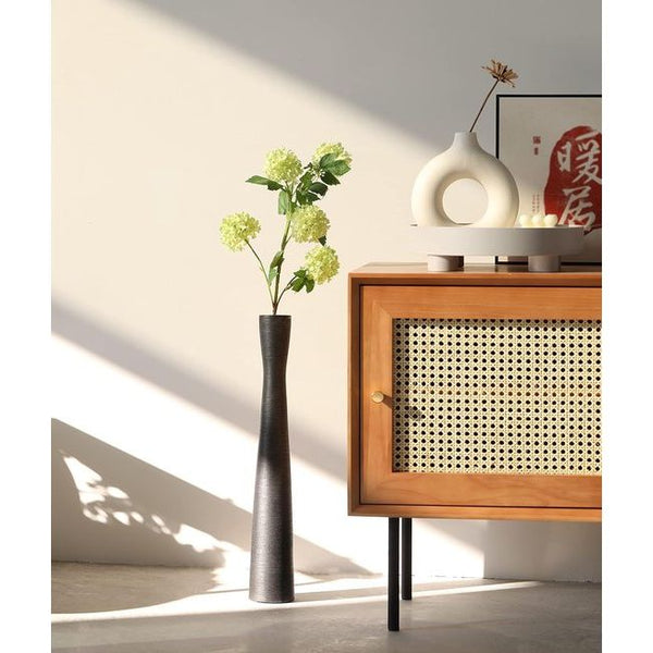 Keramische Vaas Bloemenvaas,met Geborstelde Afwerking en Elegante Textuur, Modern Design in Minimalistische Stijl,Decoratieve Vaas voor Woonkamer en Kantoorinrichting