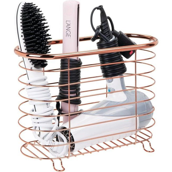 Vrijstaande krantenhouder voor de badkamer mooie tijdschriftenverzamelaar van metaal chique badkameraccessoires voor kranten, tijdschriften, boeken enz. roodgoud