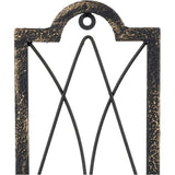 2 stuks kandelaars muur vintage, hangende metalen wandkaarsenhouders voor wanddecoratie (zwart en goud)