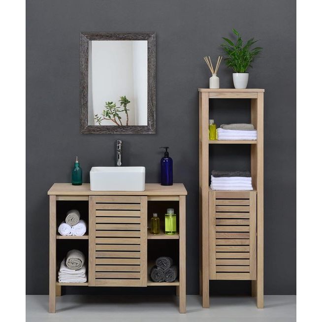 Wandspiegel met houten lijst, rechthoekig, rustieke spiegel, decoratief, boerderijstijl, slaapkamer, badkamer, hangende spiegel, wanddecoratie.