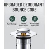 1 stuks gootsteenplug voor 34-40 mm afvoerafvoer, aftapplug voor aanrechtgootstenen, roestvrijstalen gootsteenafdekking, gootsteenplug voor badkamer, keukenspoelbakken.