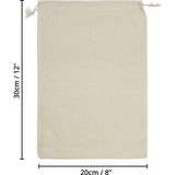 Belle Vous Katoenen Mousseline Prudukt Opslag Tassen met Trekkoord (10 Pak) – L30 x B20 cm – Herbruikbaar, Biologisch Afbreekbaar & Eco-vriendelijk Groente Canvas Tassen