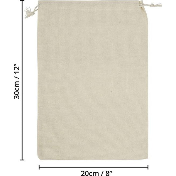 Belle Vous Katoenen Mousseline Prudukt Opslag Tassen met Trekkoord (10 Pak) – L30 x B20 cm – Herbruikbaar, Biologisch Afbreekbaar & Eco-vriendelijk Groente Canvas Tassen