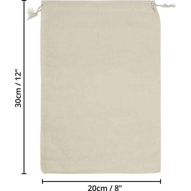 Belle Vous Katoenen Mousseline Prudukt Opslag Tassen met Trekkoord (10 Pak) – L30 x B20 cm – Herbruikbaar, Biologisch Afbreekbaar & Eco-vriendelijk Groente Canvas Tassen