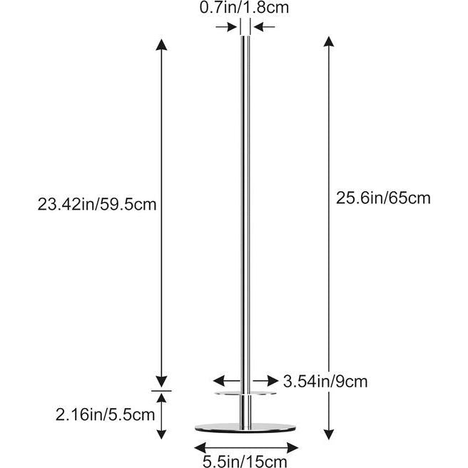 Staande toiletpapierhouder en vervangende rolhouder, opslag van toiletpapier, gemaakt van roestvrij staal, roestvrij, vrijstaand, mat voor badkamer, met scheidingsplaat voor waterbescherming