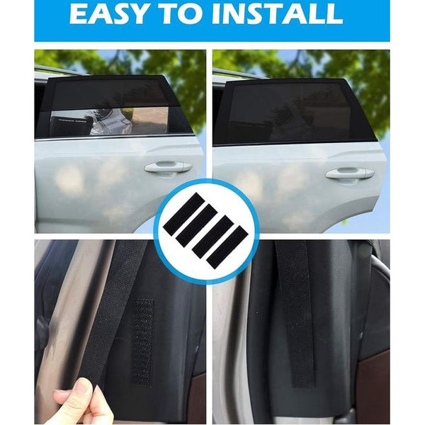 Autozonwering voor kinderen, universele zonneklep, autonet, zonwering voor de auto met gecertificeerde UV-voor zijruiten, meshmateriaal, beschermt passagiers, baby's, kinderen en huisdieren