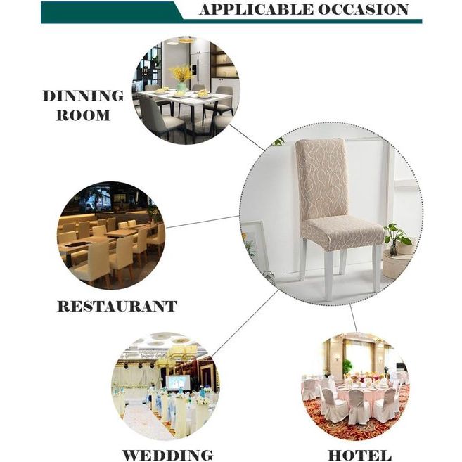 Stoelhoezen, 4/6 stuks, elastisch, modern, wasbaar, duurzaam, universeel, voor eetkamer, hotel, banket, bruiloft, feestdecoratie