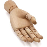 Schakelhand, 25 cm rechts, beweegbare modelhand, houten hand