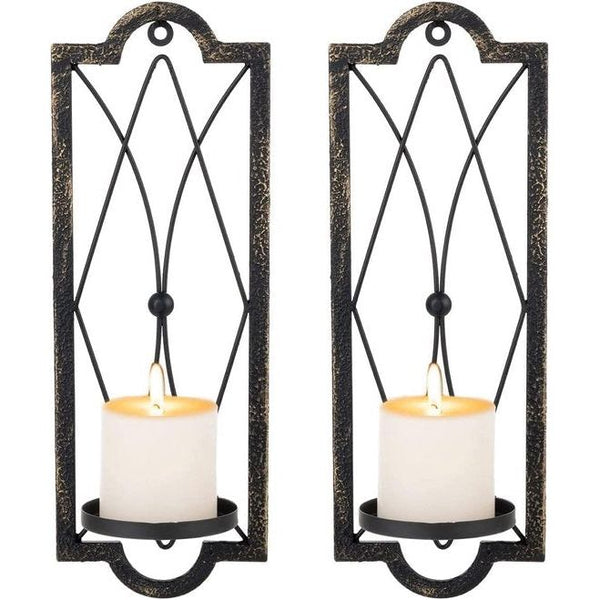 Zwarte kandelaars lange muur kandelaar, set van 2 grote wandkandelaars blaker moderne chique woondecoratie voor slaapkamer, eetkamer, woonkamer 58,4 cm Zwarte kandelaars lange muur kandelaar, set van 2 grote wandkandelaars blaker moderne chique woondecoratie voor slaapkamer, eetkamer, woonkamer 58,4 cm