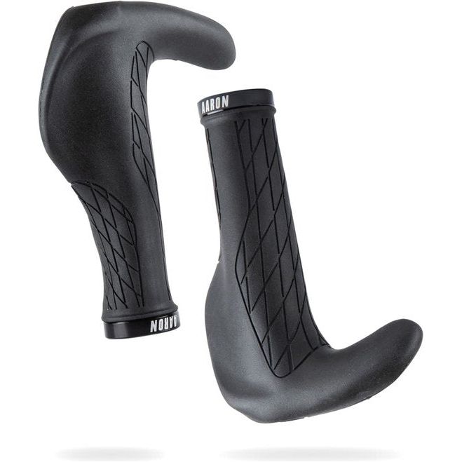 Horn Stuurgrepen met Gel demping, ergonomische stuurhoorn gemaakt van Antislip rubber, Fietsgrepen voor e-bike, Trekkingfiets, mountainbike, toerfiets, Zwart