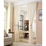 Doorschijnend gordijn Voile 140x245cm,semi-voile gordij Gebroken Wit