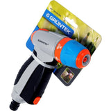 Verstelbaar spuitpistool met 3 sproeiers, tuinspuit, metalen tuinsproeier. Verstelbare handdouche voor tuin, autowassen en thuis, schokbestendig en lichtgewicht, praktische douche