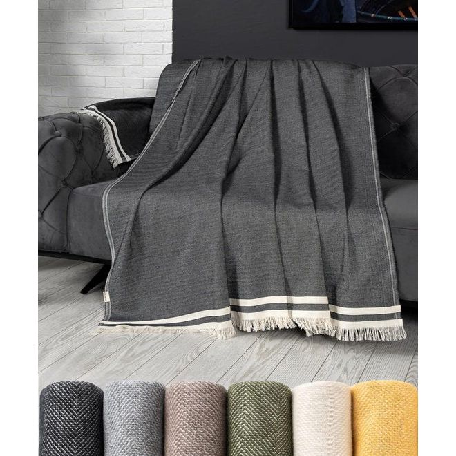 Sofa Blanket 170 x 230 cm, Anthracite - Cuddly Blanket Fluffy Blanket for Sofa Couch Blanket Couch Throw Blanket