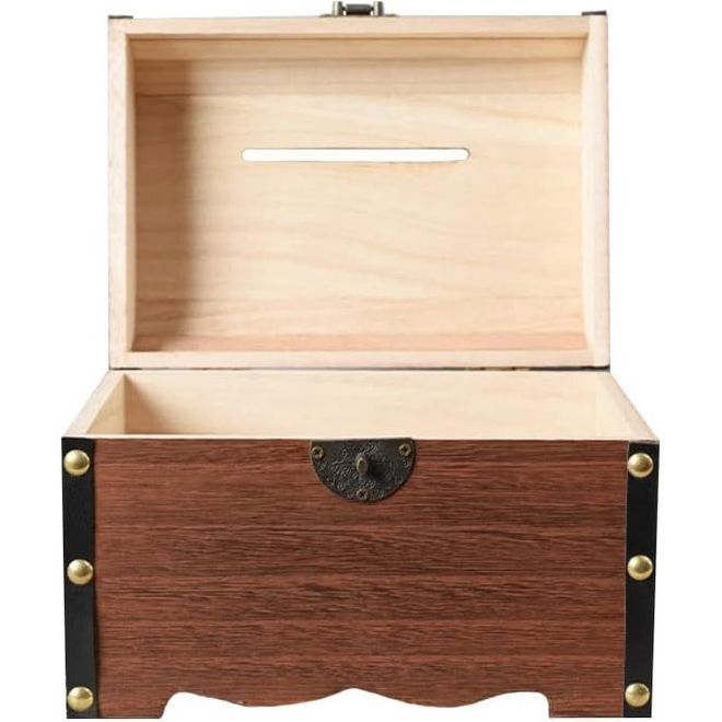 Houten kist, geschenken, 1 stuk, kist, hout, kleine schatkist, verjaardag, houten kist, geschenkdoos, afsluitbaar, schatkist voor geschenkdoos, vintage houten schatkist met slot, kleine houten kist