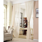 Doorschijnend gordijn Voile 140x245cm,semi-voile gordij Gebroken Wit