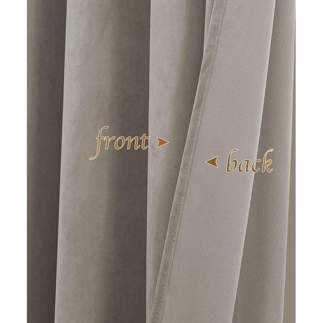 Productdetails: Verkocht als twee stuks fluwelen gordijnen. Hoogte 260 cm x breedte 132 cm per stuk. (De hoogte wordt gemeten vanaf het bovendeel van de inslagringen.