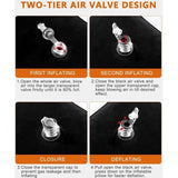 Venussen, opblaasbaar beenkussen, aderkussen voor de benen, comfortabel en draagbaar, bevordert de bloedsomloop, vermindert zwellingen, beenkussen, hoge positie (zwart)
