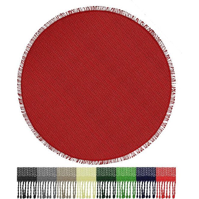 tafelkleed voor tuin, balkon en camping, weerbestendig en antislip, rechthoekig: 110 x 140 cm, 130 x 160 cm. Rond: 140 cm., rond 140 cm, rood