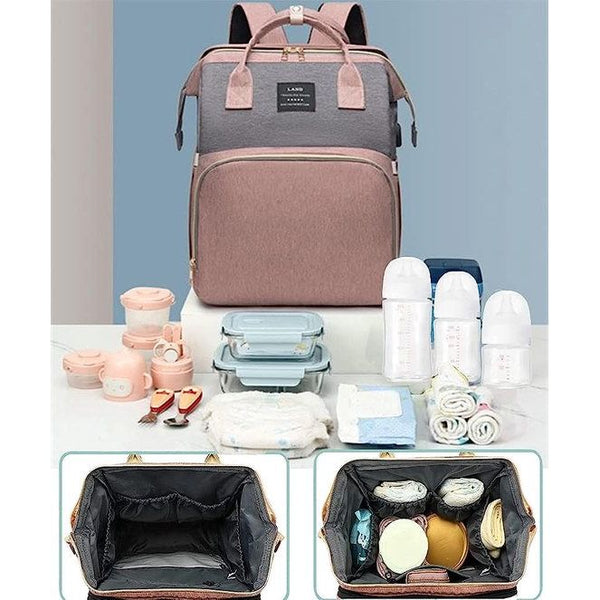 RAINSMORE Baby Diaper Bag Backpack Waterproof Diaper Bag with Portable Changing Mat Multifunctional Diaper Bags Bearing Baby Bag for Mom & Dad, Black RAINSMORE Baby Diaper Bag Backpack Waterproof Diaper Bag with Portable Changing Mat Multifunctional Diaper Bags Bearing Baby Bag for Mom & Dad, Black