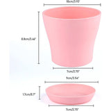 16 stuks 10 cm plantenpotten plantenpotten kweek bloempot kunststof klein met pallets kweekpotten kunststof potten planten rond voor zaden sappige bloemen voor thuis kantoor decoratie 8