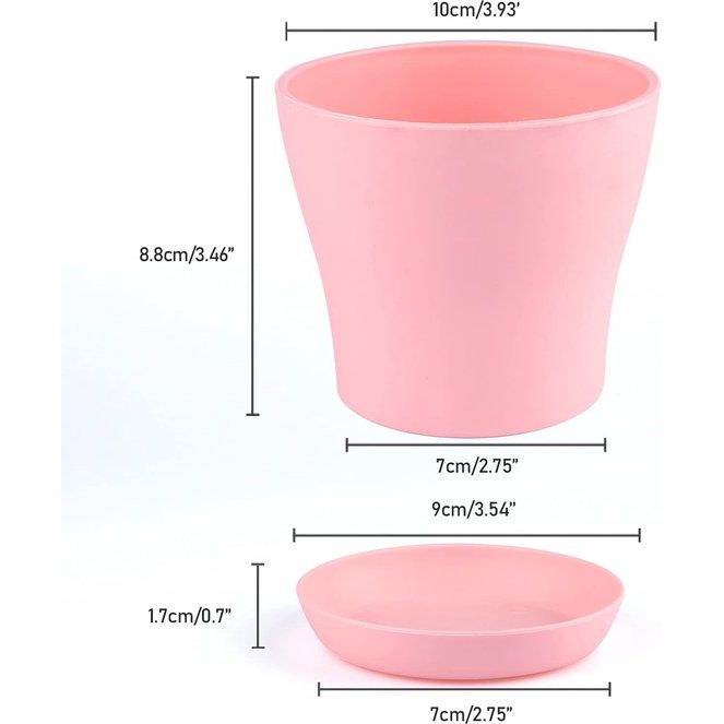 16 stuks 10 cm plantenpotten plantenpotten kweek bloempot kunststof klein met pallets kweekpotten kunststof potten planten rond voor zaden sappige bloemen voor thuis kantoor decoratie 8