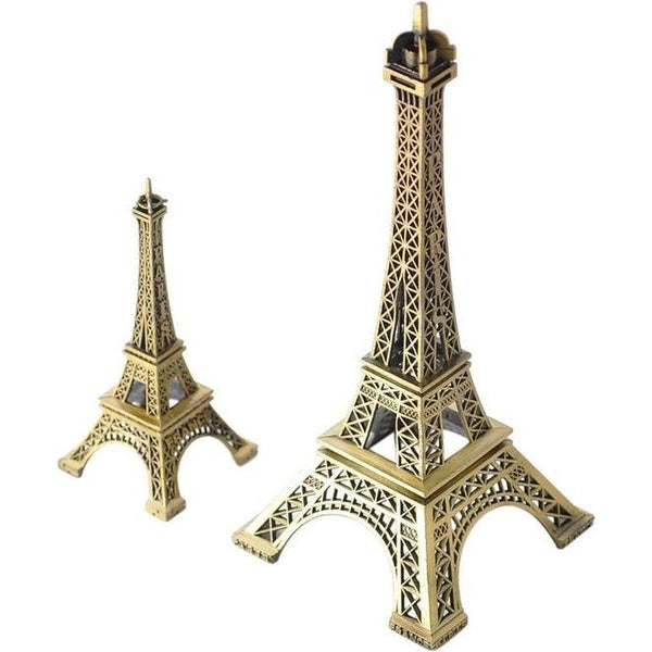 Mini-Eiffeltoren-beeldje, metalen model, voor op het bureau, etc., metaal, 32 cm.