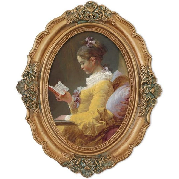 Fotolijst Barokke ovale lijst 7 x 5 trouwfotolijst geschikt voor foto's van 12,7 x 17,8 cm in goud voor wand- en tafeldisplay