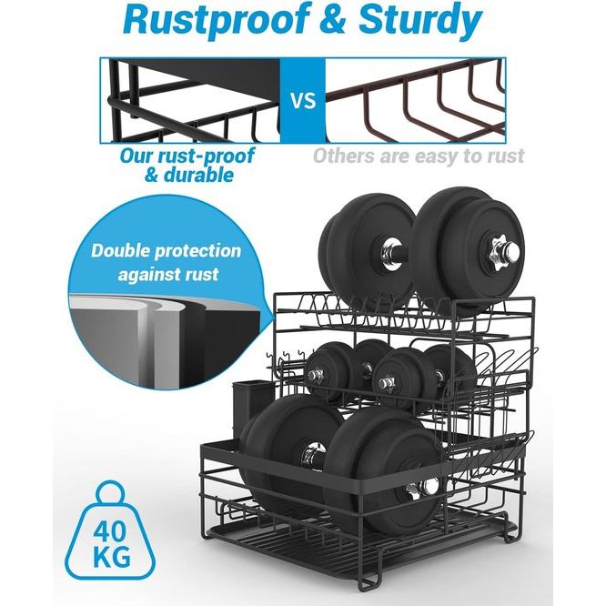 Afdruiprek, 3-laags roestvrijstalen afdruiprek, verwijderbaar afdruiprek voor keukenwerkblad of gootsteen, zwart. Translation: Afdruiprek, 3-laags roestvrijstalen afdruiprek, verwijderbaar afdruiprek voor keukenwerkblad of gootsteen, zwart.