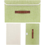 3 stuks opvouwbare opbergdozen met deksel, opbergdozen met deksel, dozen voor kleding, opbergdozen voor speelgoed, rek - groen