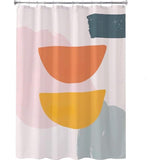 Abstract Shower Curtains for Bathroom Fabric Modern Aesthetic Art Shower Curtain Set with Hooks Cute Spring Plant Printed Bath Curtain (Abstract, 180 x 180 cm)