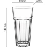 320 ml, set van 6 longdrinkglazen, drinkglazen, highballglas, waterglazen, cocktail, perfect voor thuis, restaurants en feestjes, glazenset, klassieke vorm