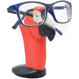 Grappige brillenhouder, hout, handgesneden brillenstandaard, dierenvorm, zonnebrilhouder en brillenhouder, voor kinderen, bureau, thuiskantoor, decoratie (papegaai)