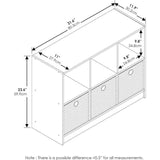 Basisboekenkast met 6 vakken en 3 planken, eiken, espresso/bruin, 30,23 x 30,23 x 59,94 cm