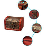 schatkist is handgemaakt van hoogwaardig hout, lichtgewicht, slagvast en breekt niet, zelfs niet als hij valt.