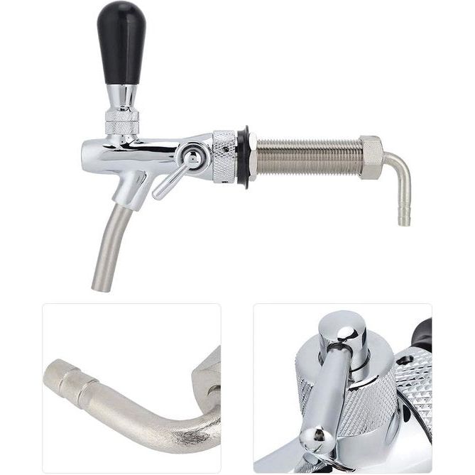 Verstelbare bierkraan, G5/8 inch schroefdraad lange schacht verstelbare tapkraan dispenser wijngereedschap thuis brouwaccessoires