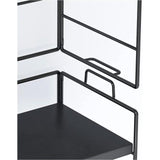 Make-up organisator Tafelplank Zwart Kruidenrek Houten tafelorganizer Bureauopslagsysteem Bureauorganizer Multifunctionele boekenplank Modern ontwerp voor school Thuiskantoor