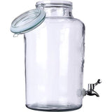 Retro drankdispenser 8 l glas limonade dispenser tapkraan fles met tapkraan glazen drinkglazen cocktail drinken