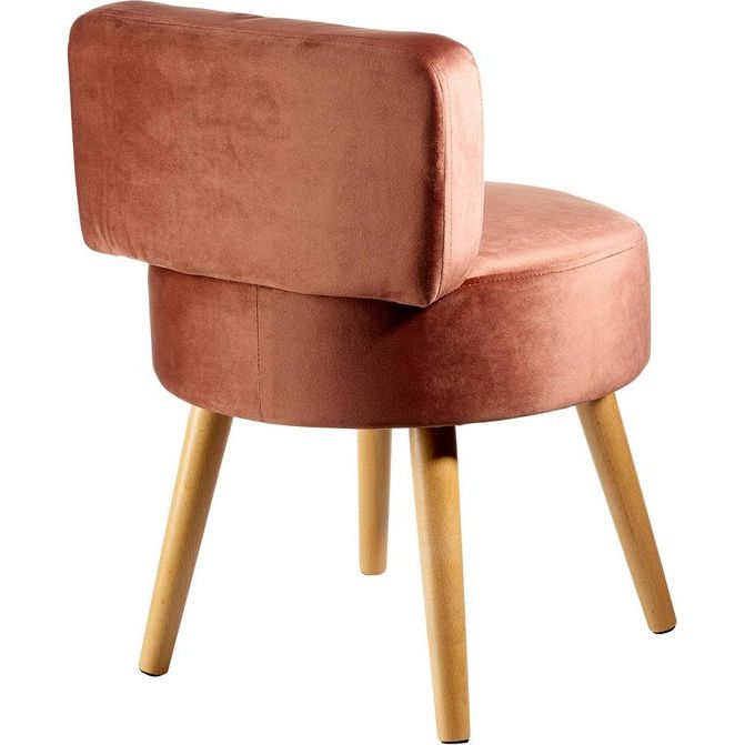 gestoffeerde stoel, Scandinavische stoel, comfortabele stoel met hoge rugleuning, zachte schuimbekleding, voor woonkamer en leeshoek, houten poten, 44 x 58 cm, 4 kg, taupe