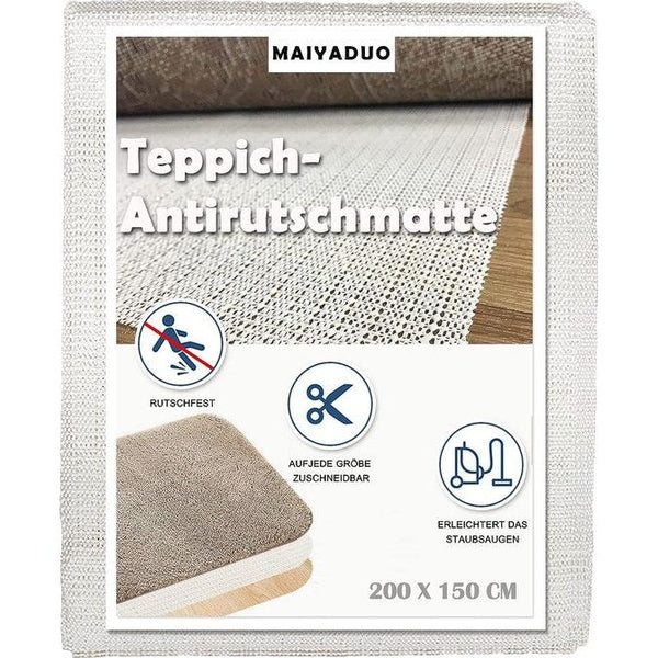 Premium ondertapijt antisliptapijt antislipmat antislip tapijtstopper uitsnijdbare slipmat universeel voor tapijtlades planken lade, 200 x 150 cm