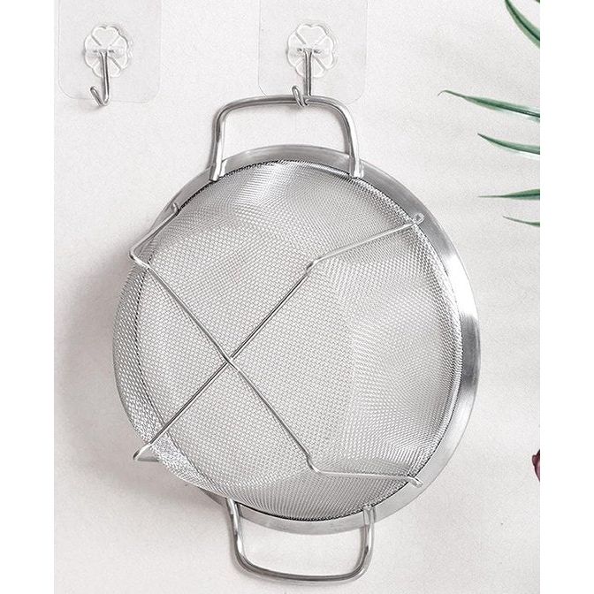 Keukenzeef, zeefmand, roestvrij staal, fijnnetzeef, keukenzeef, saladezeef met poten en brede rand en duurzame handgrepen voor het zeven, spoelen, braden, stomen of koken van groentepasta