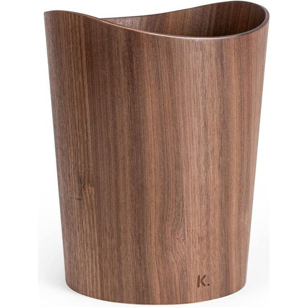 Afvalbak van echt hout | Houten bak voor kantoor, kinderkamer, slaapkamer etc. | 9 Liter | Okkernoot